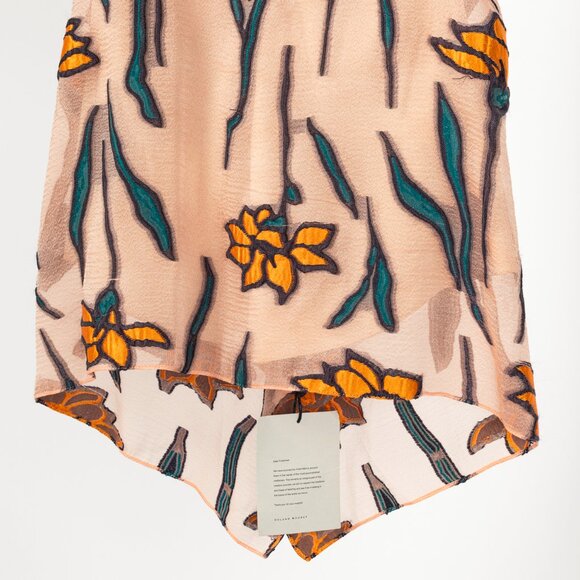 Roland Mouret PS/18 Thomas Pale Pink-Multi Iris Fils Coupe Top - Picture 5 of 13